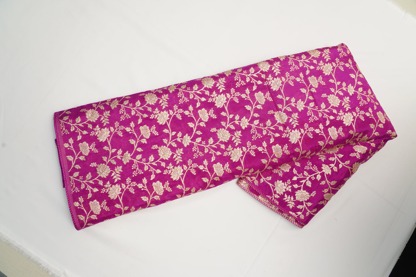 Magenta Pink Jaal Banarasi Fabric