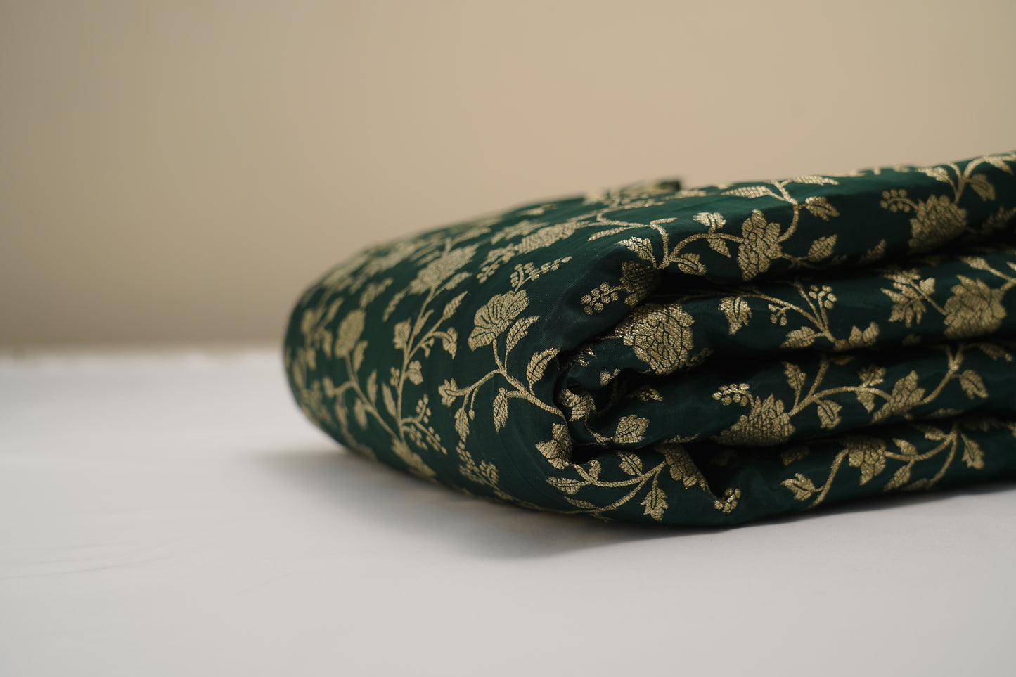 Green Jaal Banarasi Fabric
