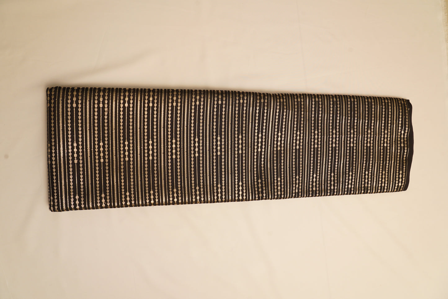 Black Katan Zari Fabric – Royal & Timeless Style