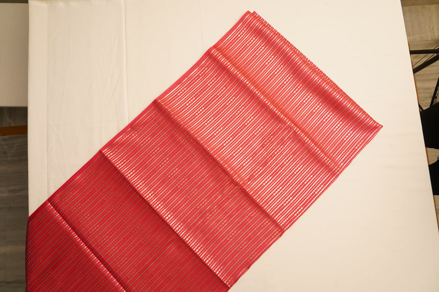 Taffy Pink Katan Zari Fabric – Sweet & Festive Style