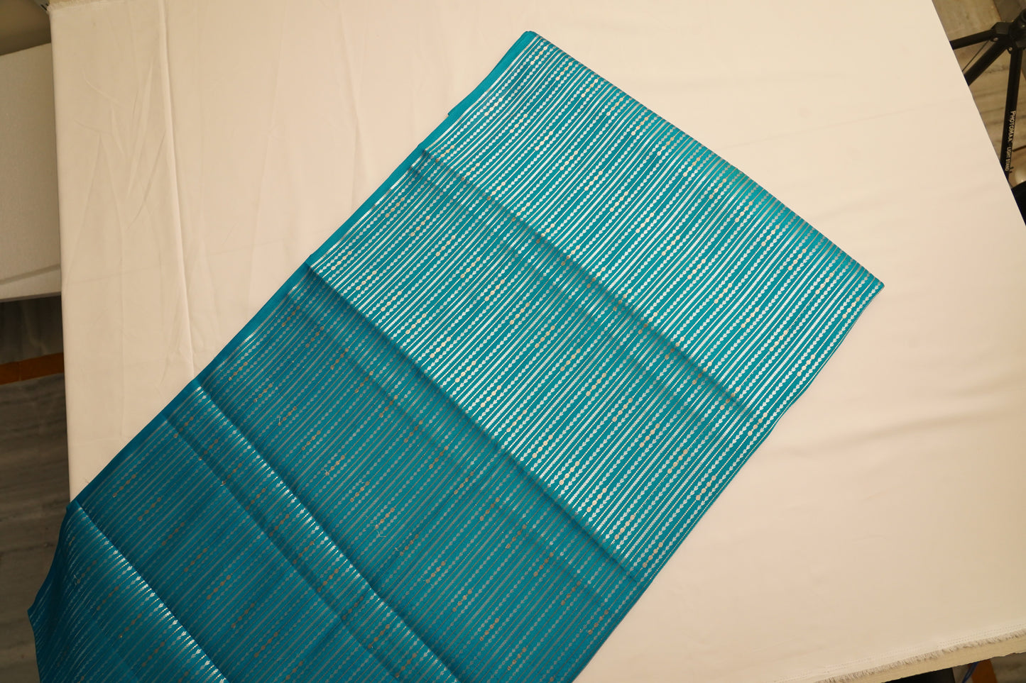 Turquoise Blue Katan Zari Fabric – Fresh & Modern Style