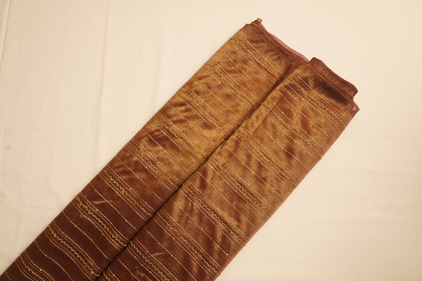 Wine Tissue Crush Sequence Fabric