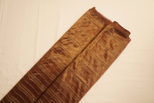 Wine Tissue Crush Sequence Fabric