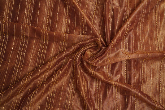 Wine Tissue Crush Sequence Fabric