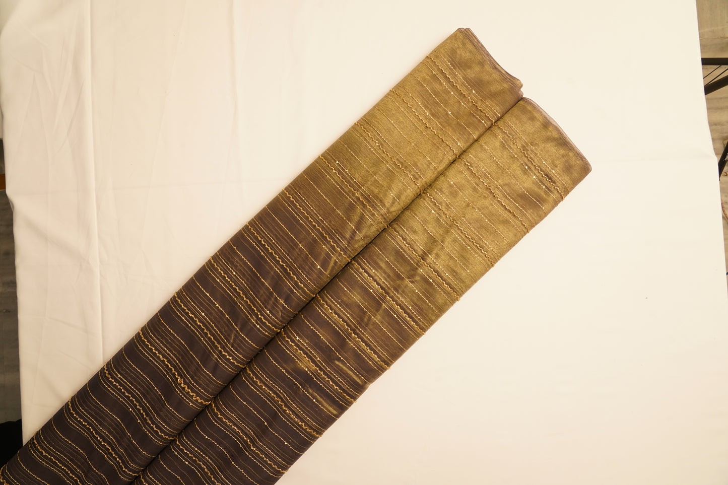 Purple Tissue Crush Sequence Fabric