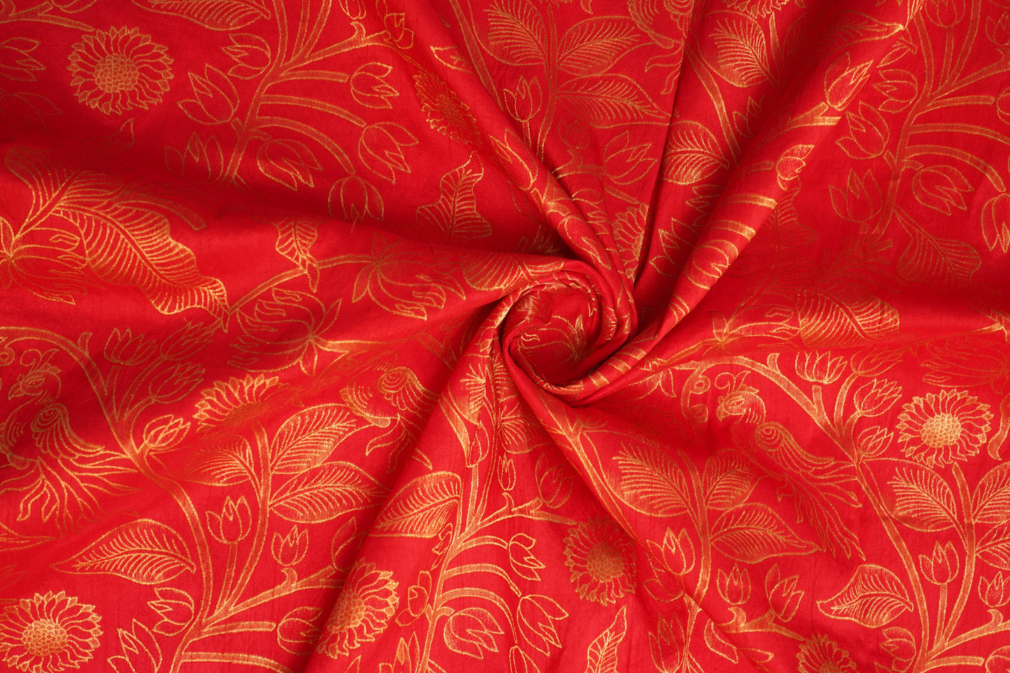 Taffy Pink Elegance – Raw Silk Brocade