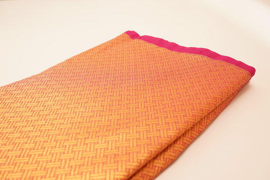 Gold Body with Magenta Pink Border – Tissue Zarine