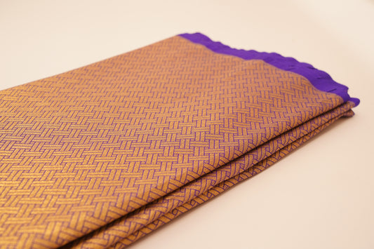 Gold Body with Royal Blue Border – Tissue Zarine