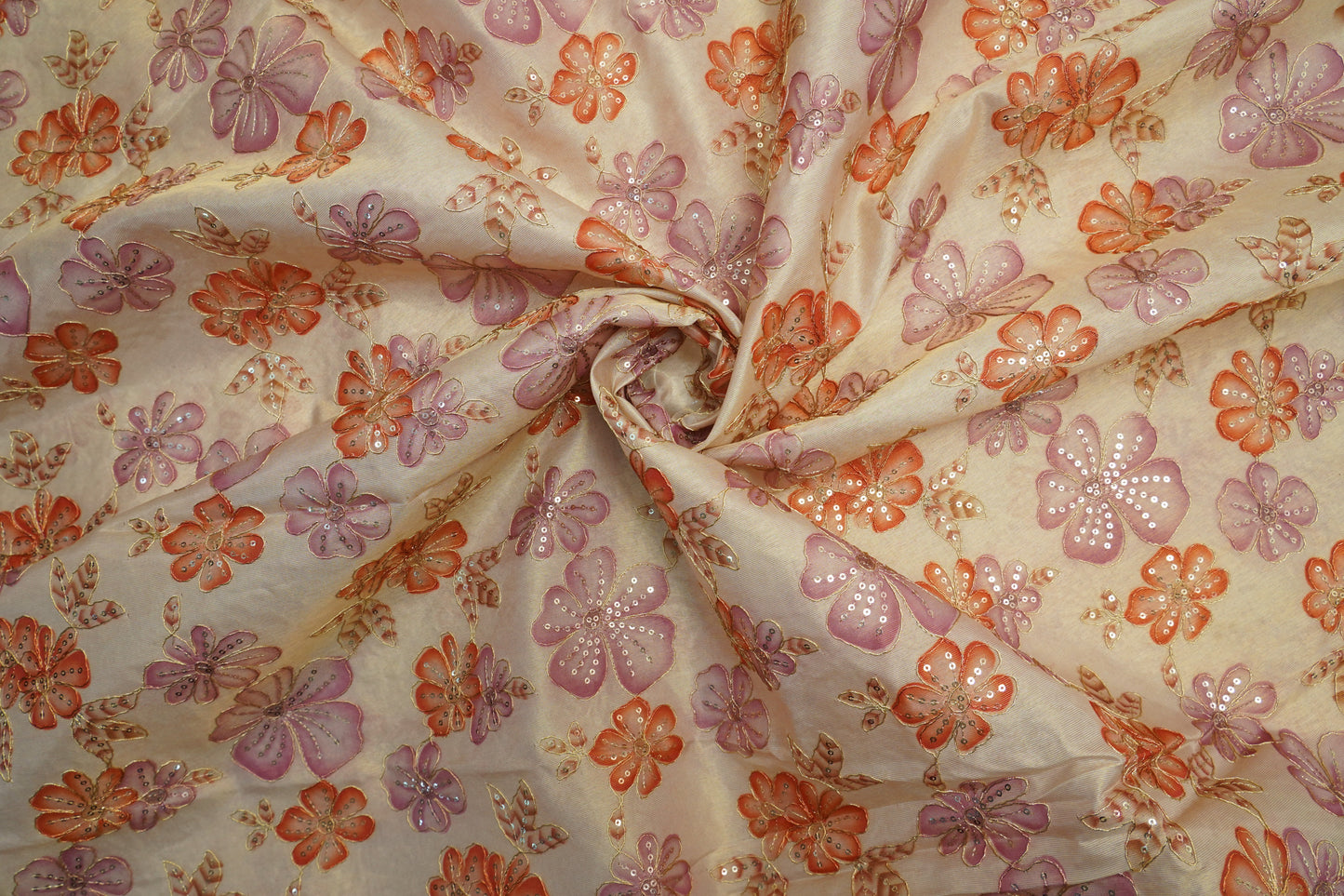 Tissue Gold with Orange and Onion Pink Position Work