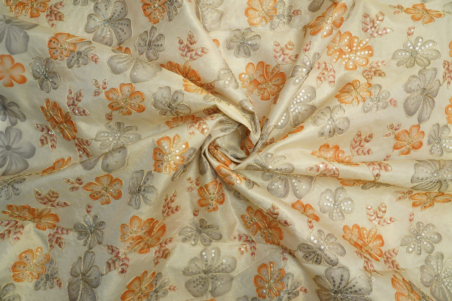 Tissue Gold with Golden Yellow and Grey Position Work