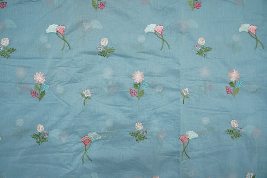 EMBROIDERY MUL COTTON - Sky Blue Dream