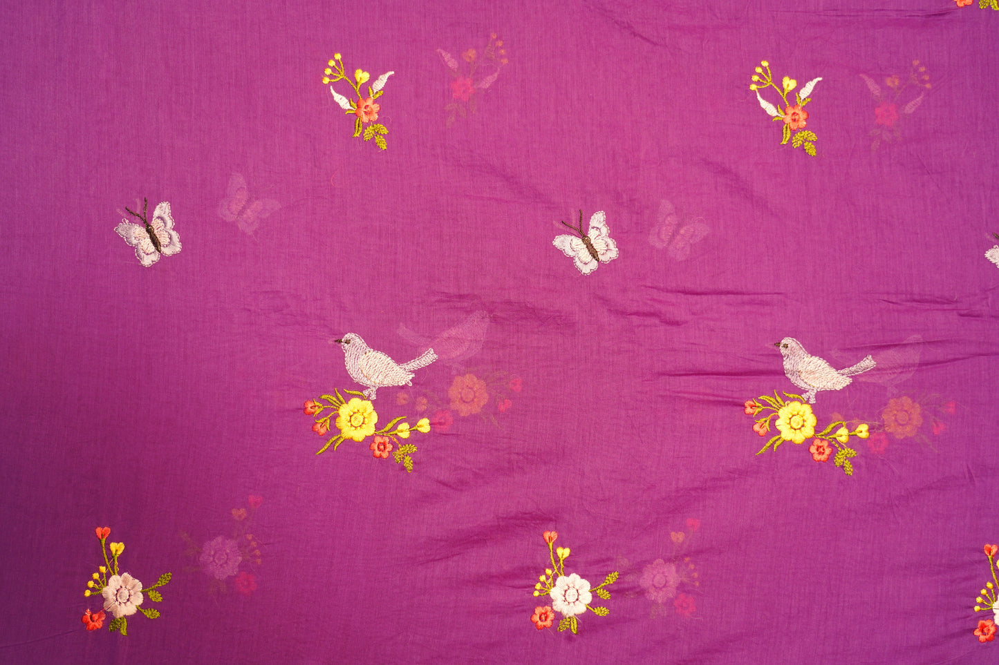 EMBROIDERY MUL COTTON - royal purple