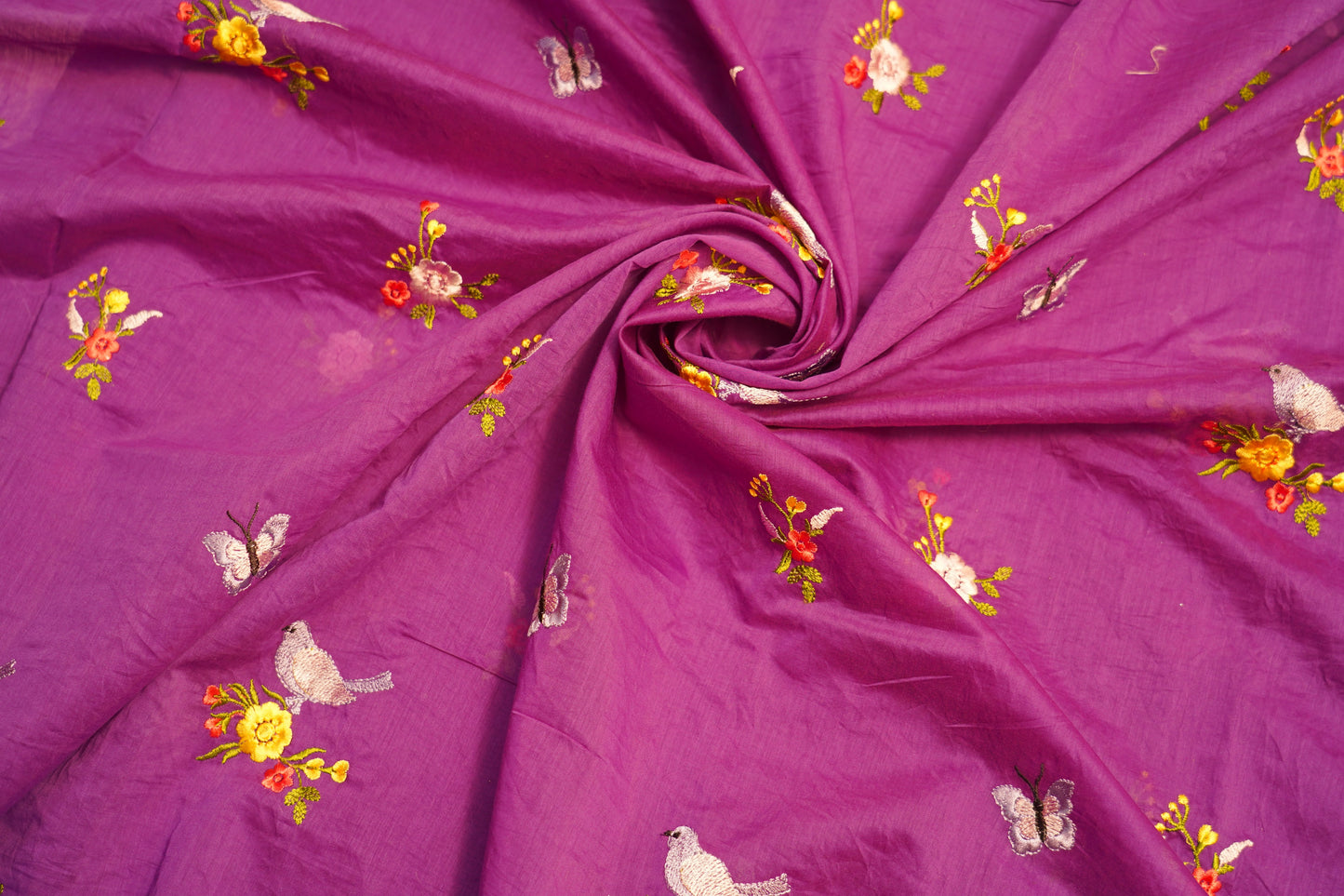 EMBROIDERY MUL COTTON - royal purple