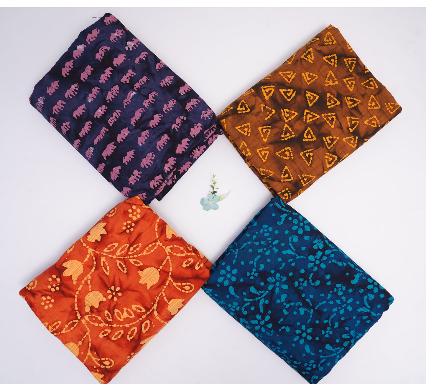 wax batik cotton - Teal Blue & Deep Navy