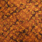wax batik cotton - Burnt Amber with Golden Yellow Motifs