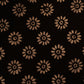 block cotton print - Deep charcoal black with white circular block print.