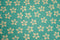 block print cotton - Aqua Blossom Breeze