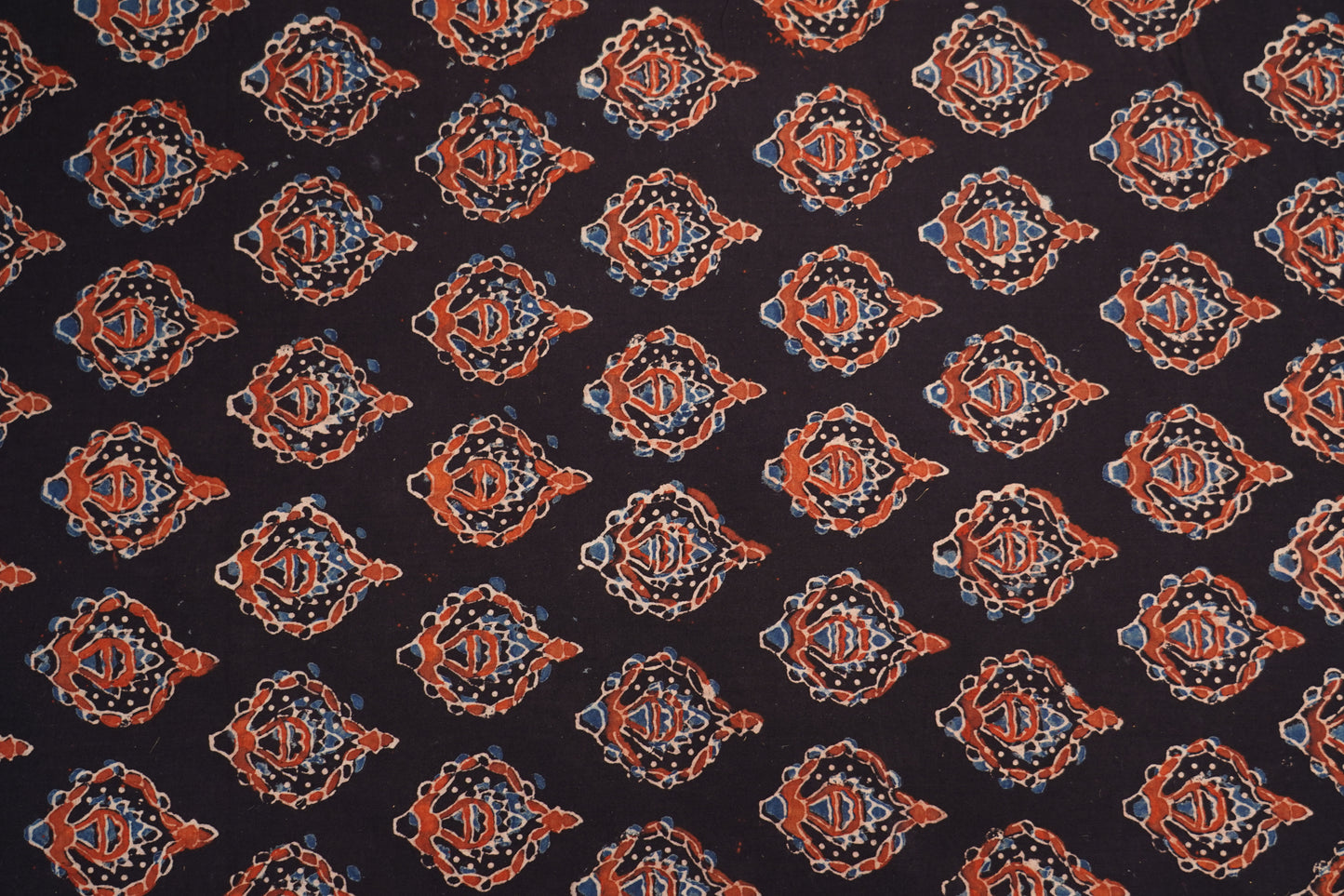 natural ajrak block print