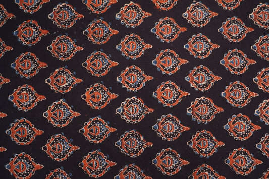 natural ajrak block print