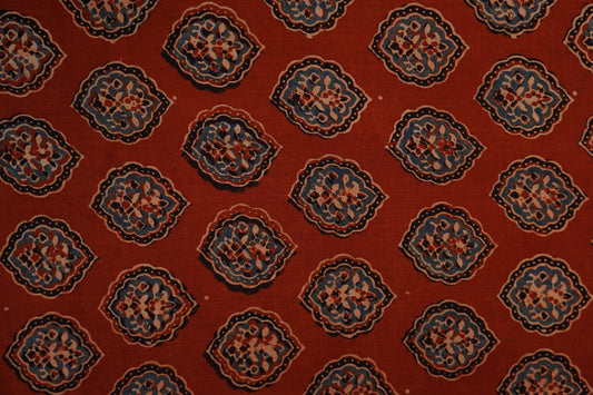 natural ajrak block print