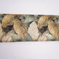 BSY SILK FABRIC WITH FOIL - Forest Green leaves