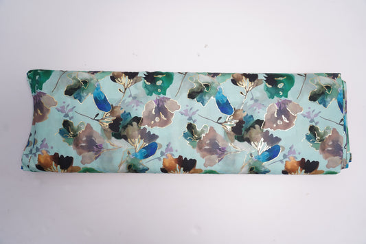 BSY SILK FABRIC WITH FOIL - Mint Green base