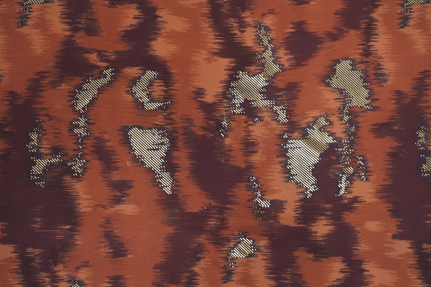 BSY SILK FABRIC WITH FOIL - Rustic Brown base