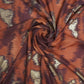 BSY SILK FABRIC WITH FOIL - Rustic Brown base