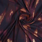 BSY SILK FABRIC WITH FOIL - Deep Wine & Plum base