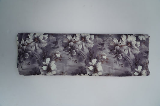 HEAVY SATIN GEORGETTE - Smoky Lavender base