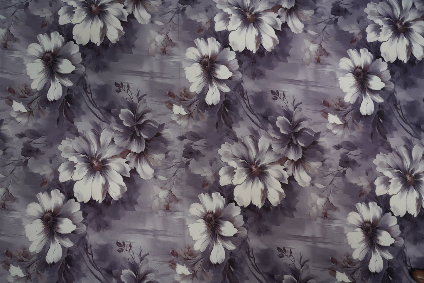 HEAVY SATIN GEORGETTE - Smoky Lavender base