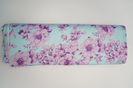 HEAVY SATIN GEORGETTE - Soft Aqua