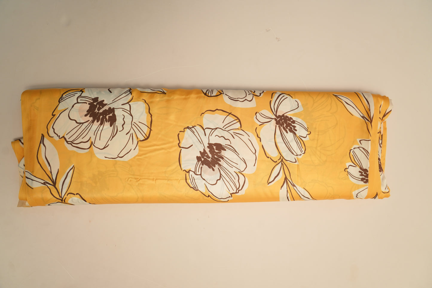 HEAVY SATIN GEORGETTE - Bright Yellow base