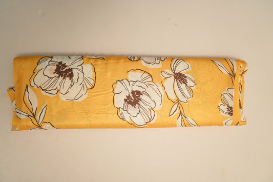 HEAVY SATIN GEORGETTE - Bright Yellow base