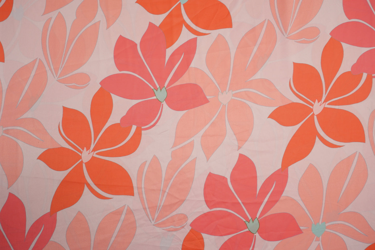 HEAVY SATIN GEORGETTE - Soft Peach-Pink base