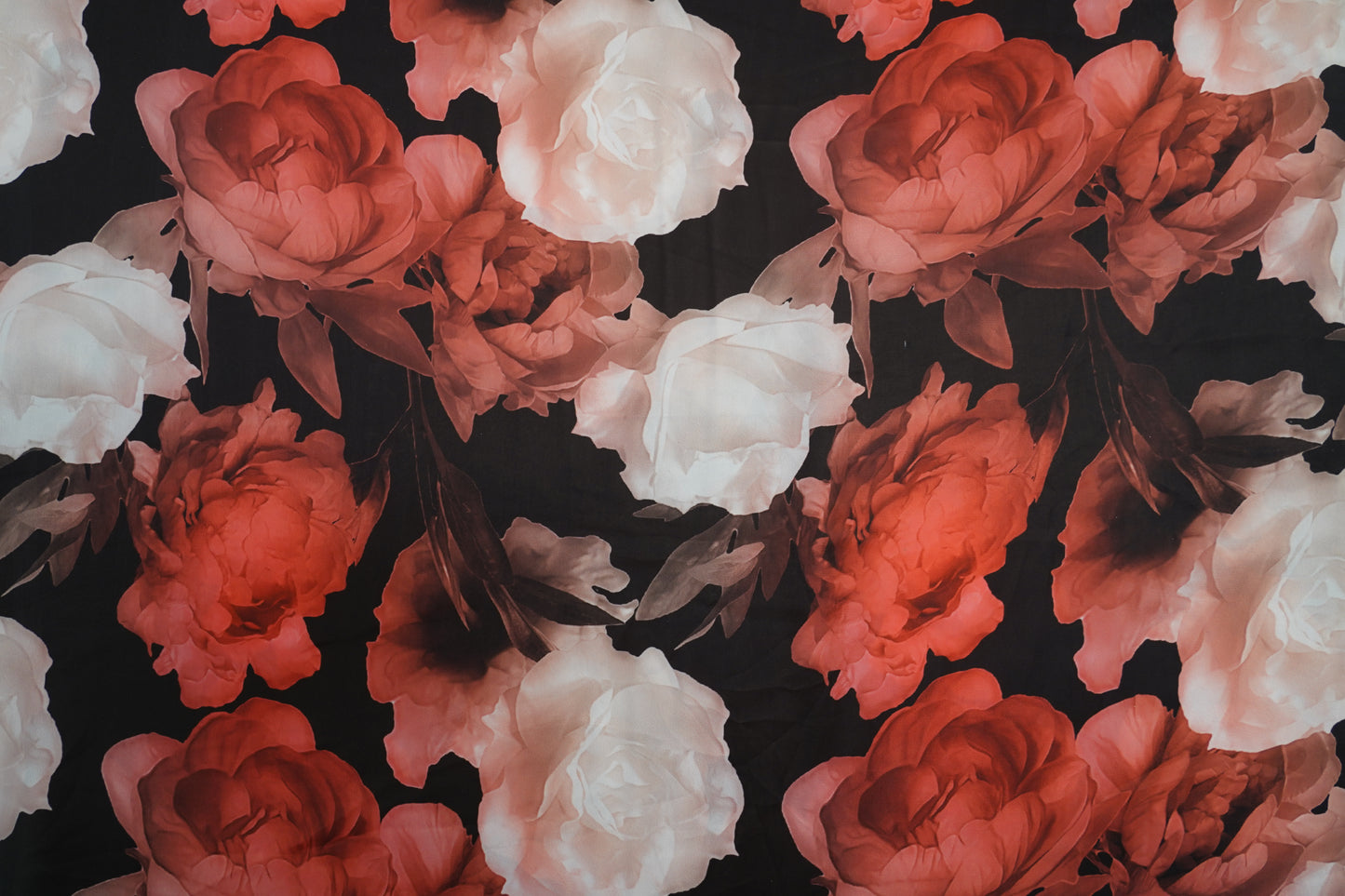 HEAVY SATIN GEORGETTE - Deep Black base