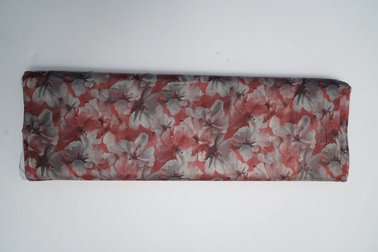 HEAVY SATIN GEORGETTE - Rust Wine base