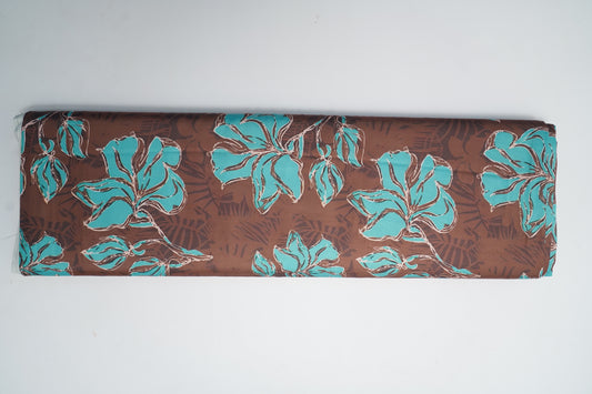 HEAVY SATIN GEORGETTE - Rich Chocolate Brown base