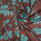 HEAVY SATIN GEORGETTE - Rich Chocolate Brown base