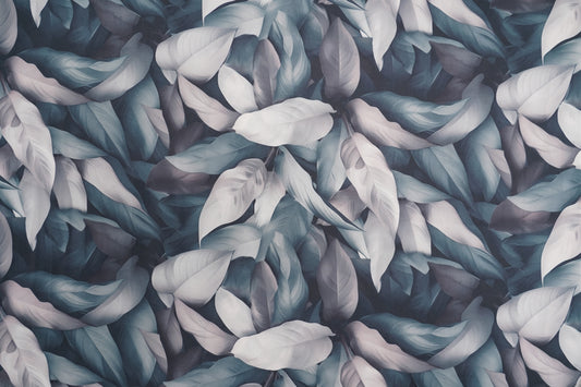 FIONA DIGITAL - Deep Teal & Ocean Green leaves