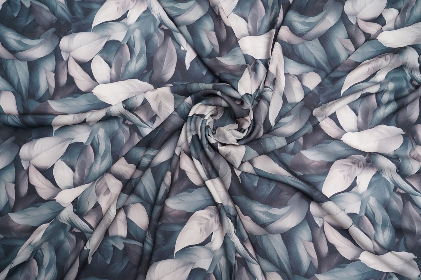 FIONA DIGITAL - Deep Teal & Ocean Green leaves