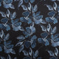 FIONA DIGITAL - Black base with denim-blue floral print.