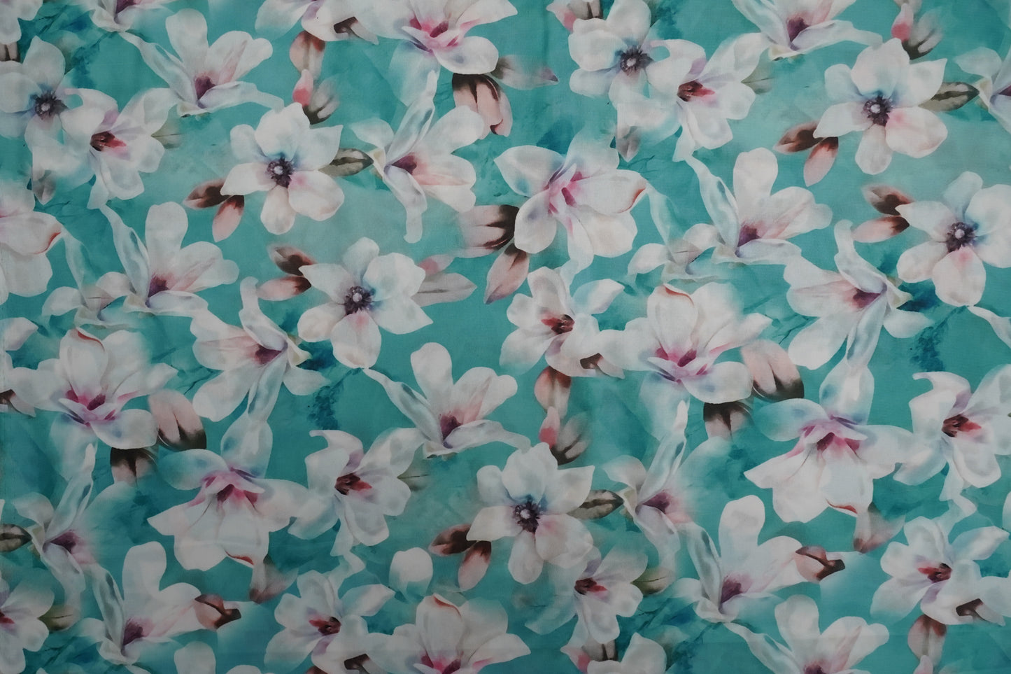 FIONA DIGITAL - Mint teal base with soft white florals
