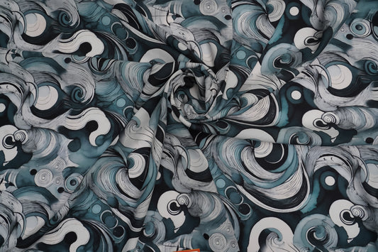 FIONA DIGITAL - Dark teal green, charcoal black