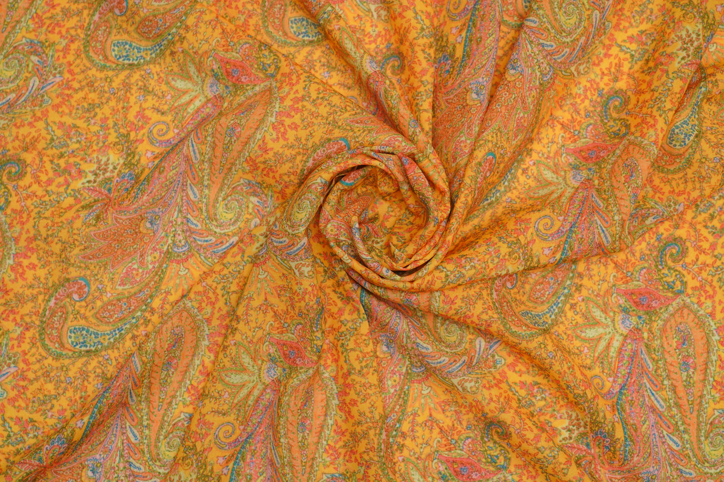FIONA DIGITAL - Lite yellow base with multicolor paisley
