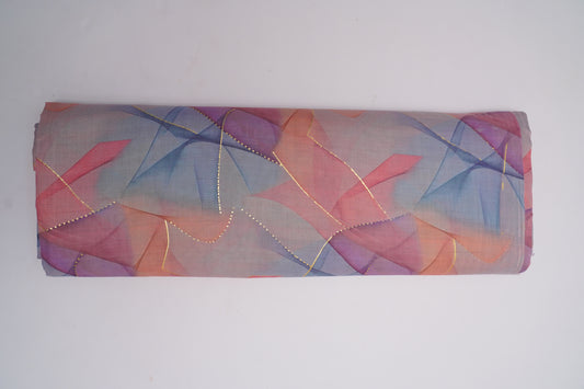 COTTON CAMBRIC WITH FOIL - MULTI-SHADE PASTEL