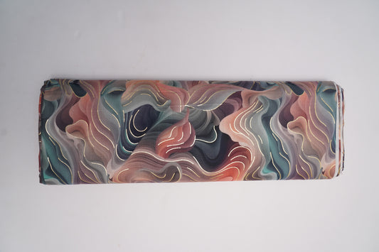 COTTON CAMBRIC WITH FOIL - MULTI COLOR