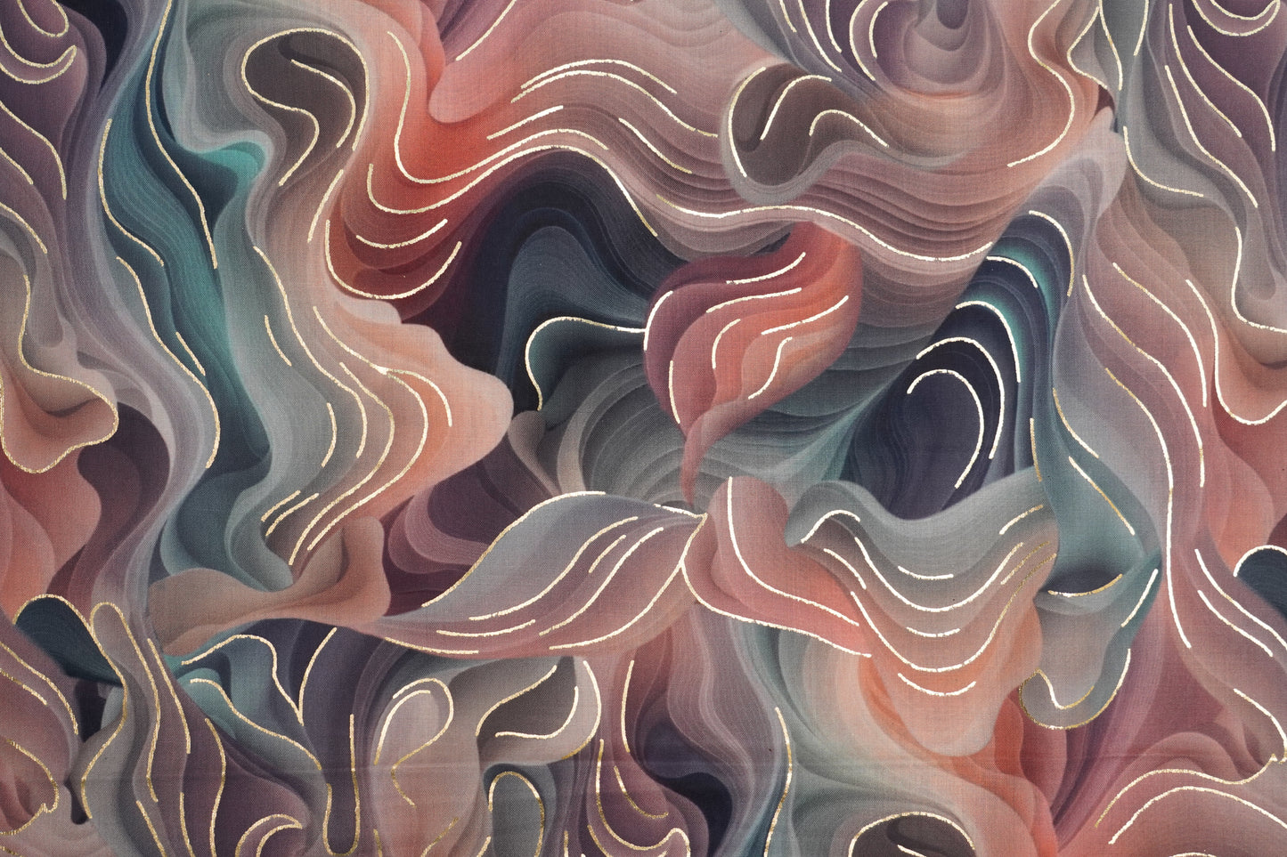 COTTON CAMBRIC WITH FOIL - MULTI COLOR