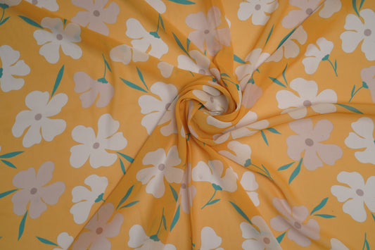 DIGITAL GEORGETTE - Lite Sunflower Yellow