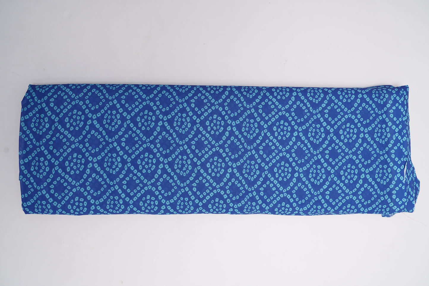 DIGITAL GEORGETTE - Royal blue base with aqua blue bandhani-style
